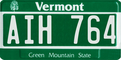 VT license plate AIH764
