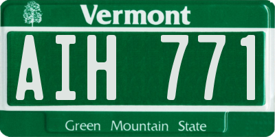 VT license plate AIH771