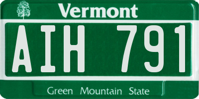VT license plate AIH791