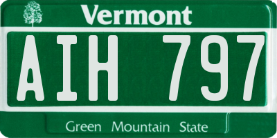 VT license plate AIH797