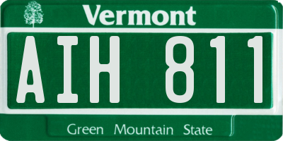 VT license plate AIH811