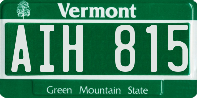 VT license plate AIH815