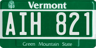 VT license plate AIH821