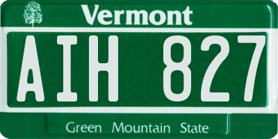 VT license plate AIH827