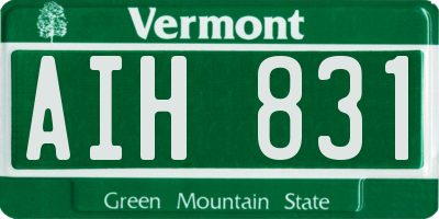 VT license plate AIH831