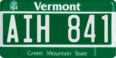 VT license plate AIH841