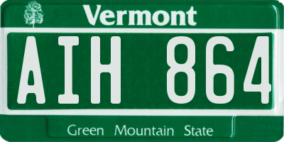VT license plate AIH864