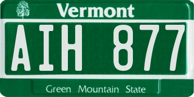 VT license plate AIH877