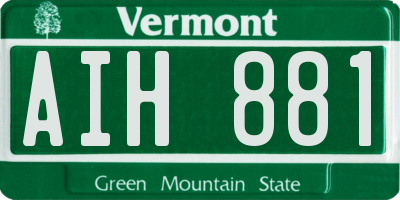 VT license plate AIH881