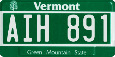 VT license plate AIH891