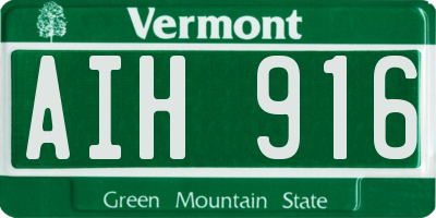 VT license plate AIH916