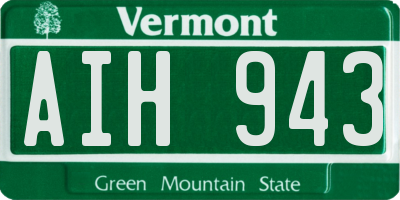 VT license plate AIH943