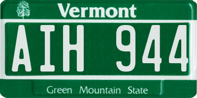 VT license plate AIH944