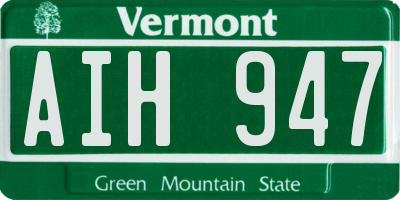 VT license plate AIH947