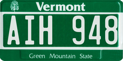 VT license plate AIH948