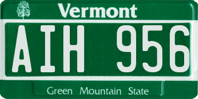 VT license plate AIH956