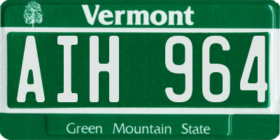 VT license plate AIH964