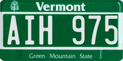 VT license plate AIH975