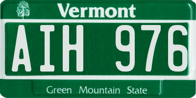 VT license plate AIH976