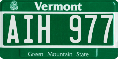 VT license plate AIH977