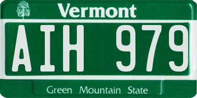 VT license plate AIH979