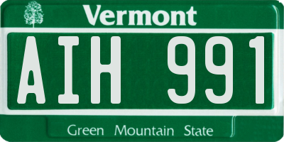 VT license plate AIH991