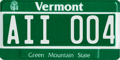 VT license plate AII004