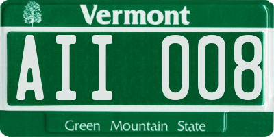 VT license plate AII008