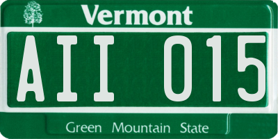 VT license plate AII015