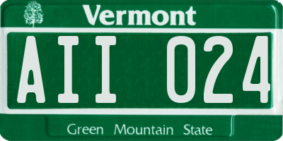 VT license plate AII024