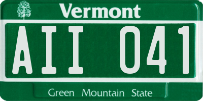 VT license plate AII041