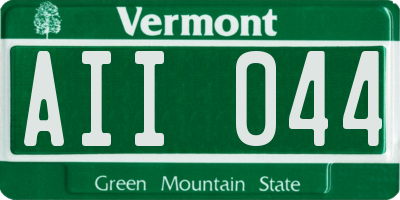 VT license plate AII044