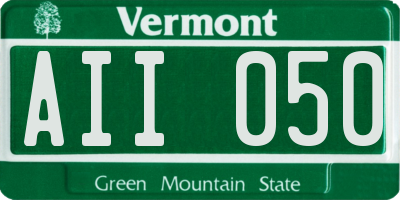 VT license plate AII050