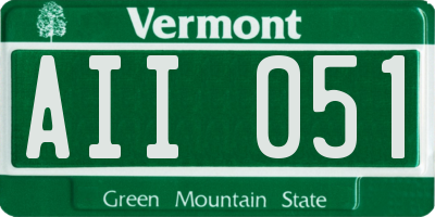 VT license plate AII051