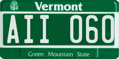 VT license plate AII060