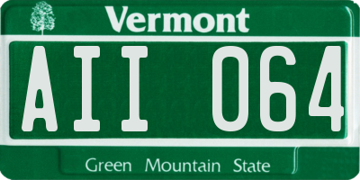 VT license plate AII064
