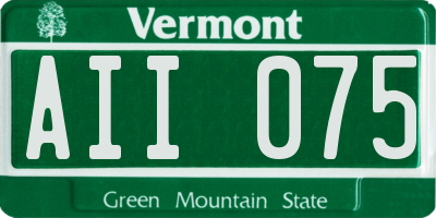 VT license plate AII075