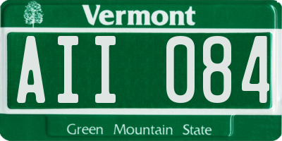 VT license plate AII084