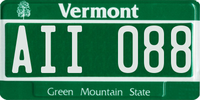 VT license plate AII088
