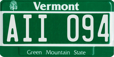 VT license plate AII094