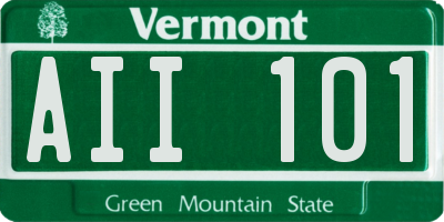 VT license plate AII101