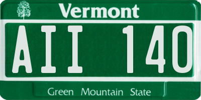 VT license plate AII140