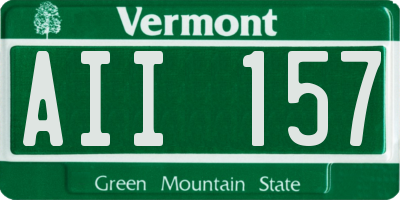 VT license plate AII157
