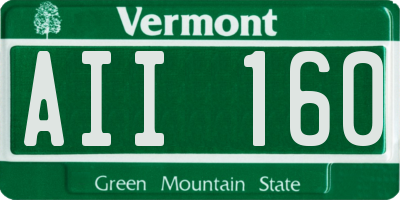 VT license plate AII160