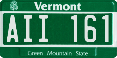 VT license plate AII161