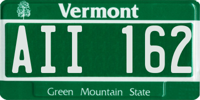 VT license plate AII162