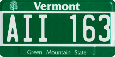 VT license plate AII163