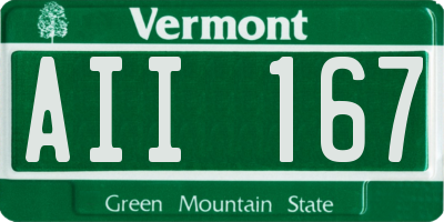 VT license plate AII167