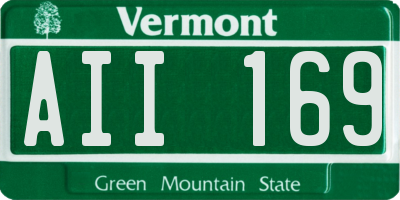 VT license plate AII169