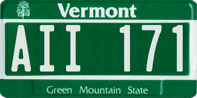 VT license plate AII171